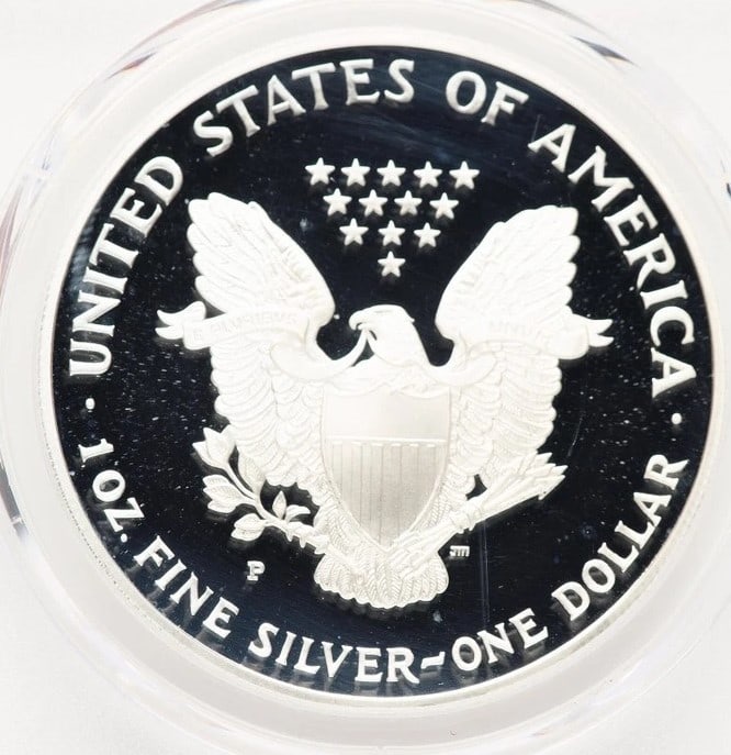 1995-P PROOF SILVER EAGLE 1 OZ BLUE GRADIENT - 2