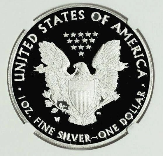 2002-W AMERICAN SILVER EAGLE UCAM MERCANTI SIGNED (1 of 2)
