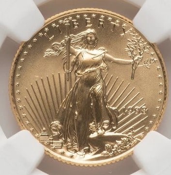 1998 $10 QUARTER-OUNCE GOLD EAGLE ED MOY SIGNED: 1998 $10 Quarter-Ounce Gold Eagle Ed Moy Signed Year: 1998 Composition: GOLD Denomination: $10 Country of Origin: United States Accessories: None Accessories Notice: When purchasing pre-owned goods,