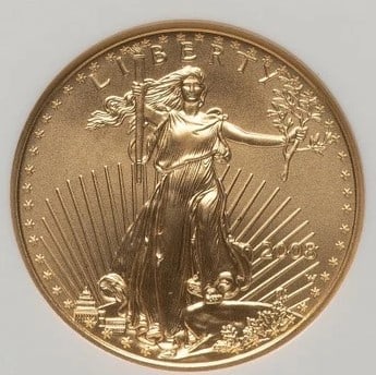 2008-W 1/4 OZ GOLD EAGLE BROWN LABEL: 2008-W 1/4 oz Gold Eagle Brown Label Year: 2008 Composition: GOLD Denomination: $10 Country of Origin: United States Accessories: None Accessories Notice: When purchasing pre-owned goods, please re