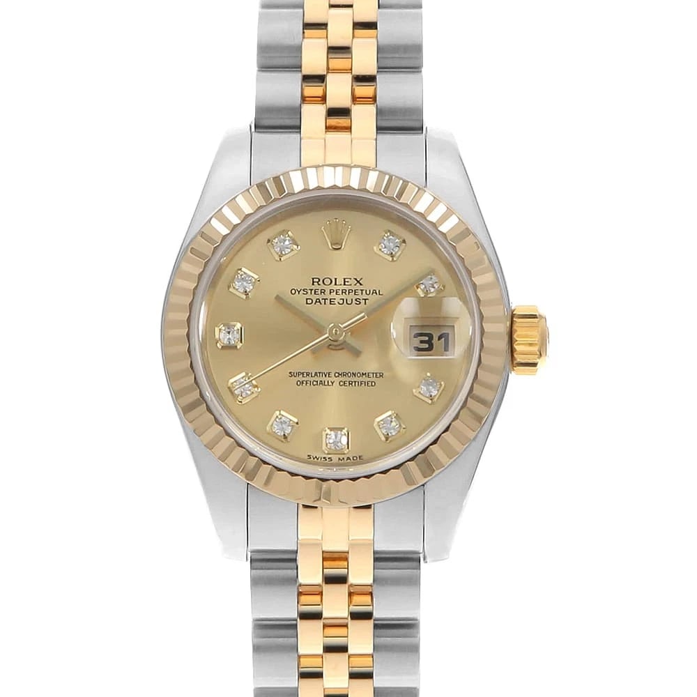 ROLEX DATEJUST DIAMOND CHAMPAGNE WATCH: ROLEX Datejust Diamond Champagne watch Brand: ROLEX Type/Style: Wrist watch Material: Band Material Stainless Steel/Yellow Gold, Case Material Stainless Steel/Yellow Gold Color: Dial Color Champagne
