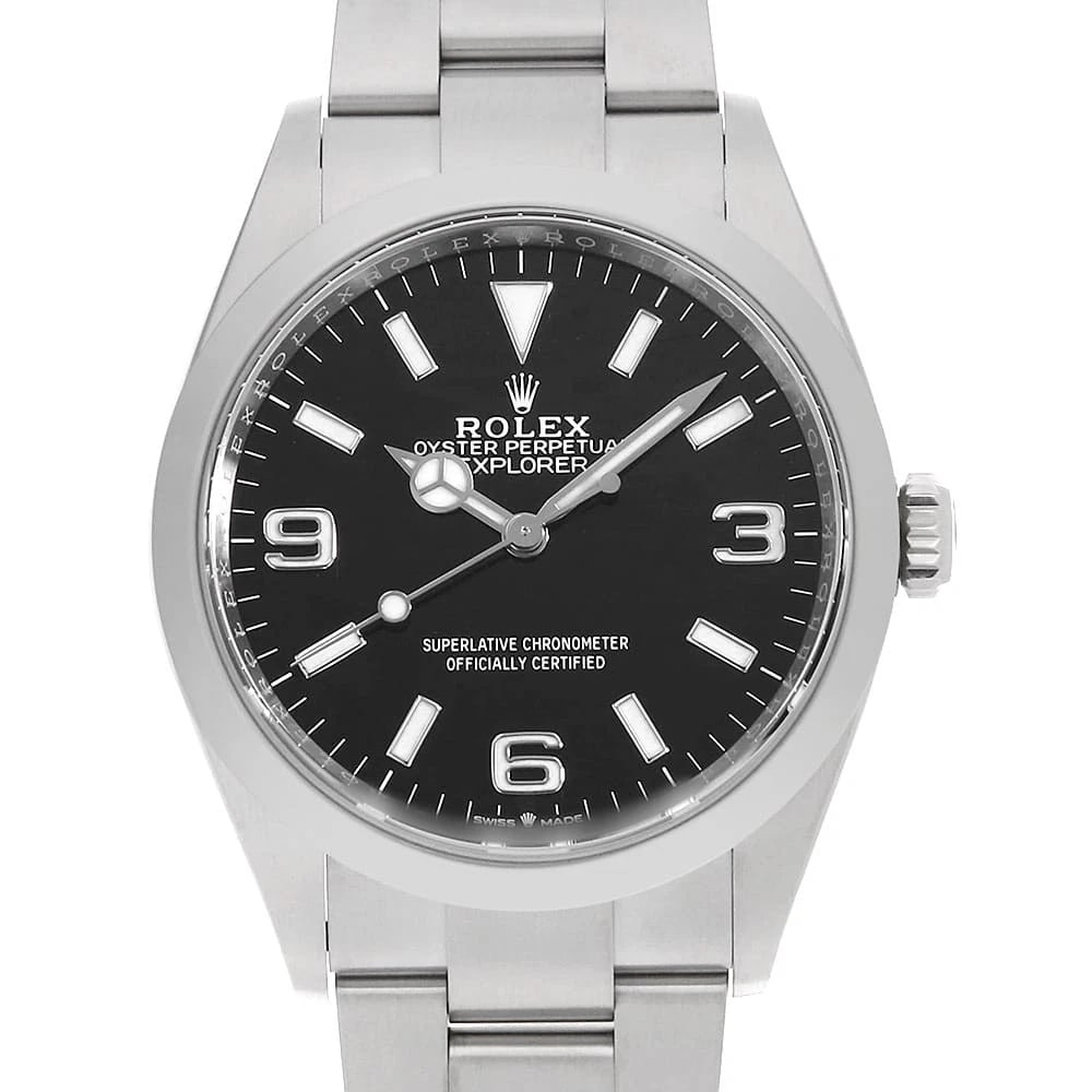 ROLEX EXPLORER BLACK WATCH: ROLEX Explorer black watch Brand: ROLEX Type/Style: Wrist watch Material: Band Material Stainless Steel, Case Material Stainless Steel Color: Dial Color Black Size: Case:W36mm Circumference of Wrist:1