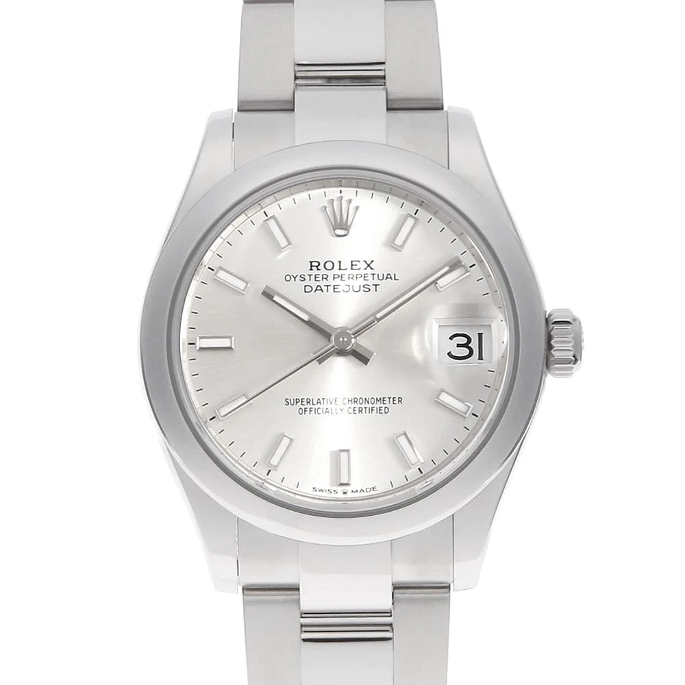 ROLEX DATEJUST SILVER OYSTER WATCH: ROLEX Datejust Silver oyster watch Brand: ROLEX Type/Style: Wrist watch Material: Band Material Stainless Steel, Case Material Stainless Steel Color: Dial Color Silver Size: Case:W31mm Circumference o