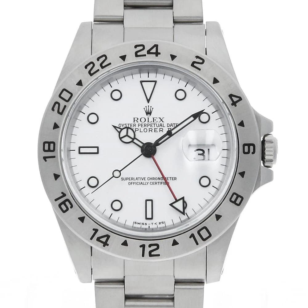 ROLEX EXPLORER WHITE TRITIUM WATCH: ROLEX Explorer white tritium watch Brand: ROLEX Type/Style: Wrist watch Material: Band Material Stainless Steel, Case Material Stainless Steel Color: Dial Color White Size: Case:W40mm Circumference of