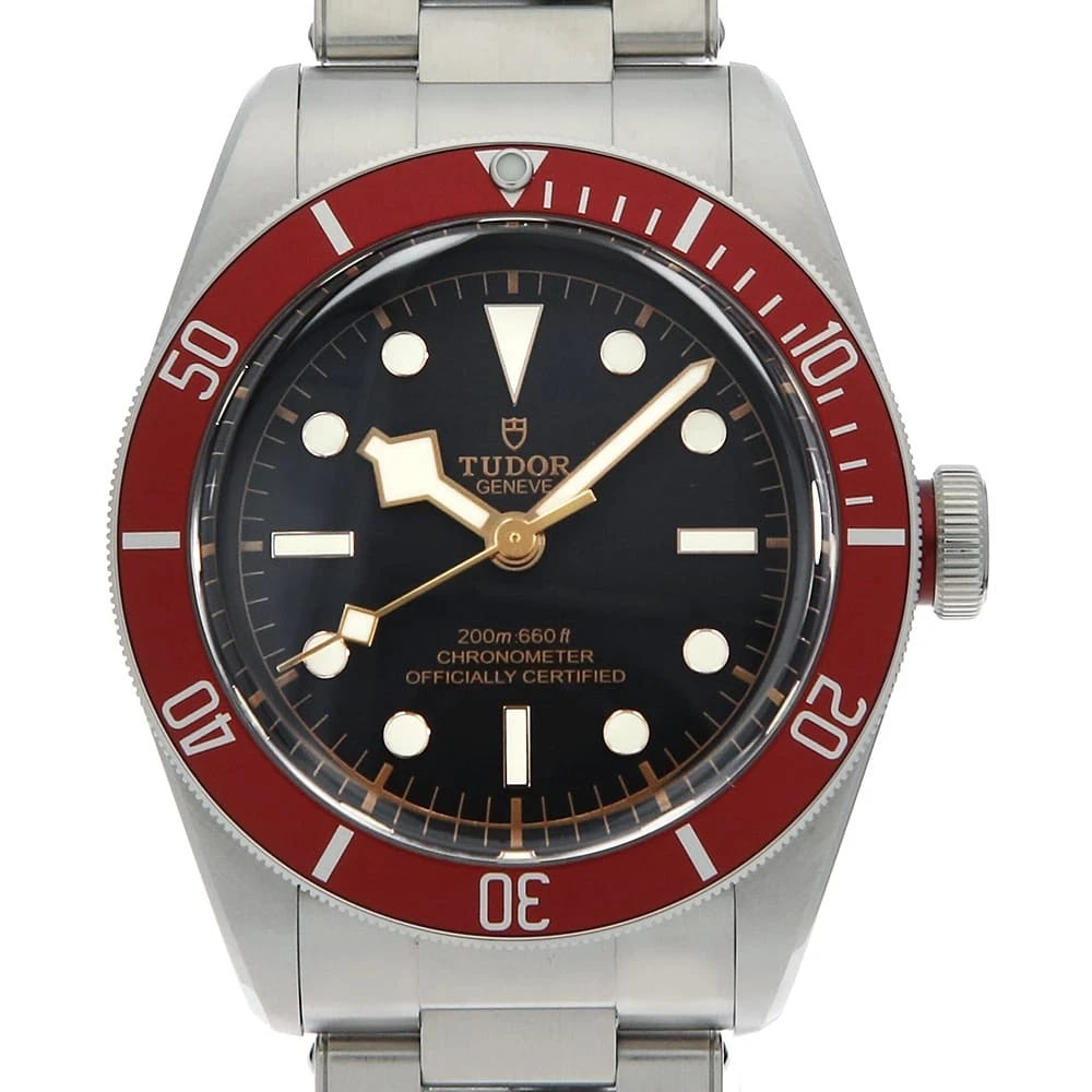 TUDOR HERITAGE BLACK STAINLESS STEEL WATCH: TUDOR Heritage Black Stainless Steel watch Brand: TUDOR Type/Style: Wrist watch Material: Band Material Stainless Steel, Case Material Stainless Steel Color: Dial Color Black Size: Case:W41mm Circumfe