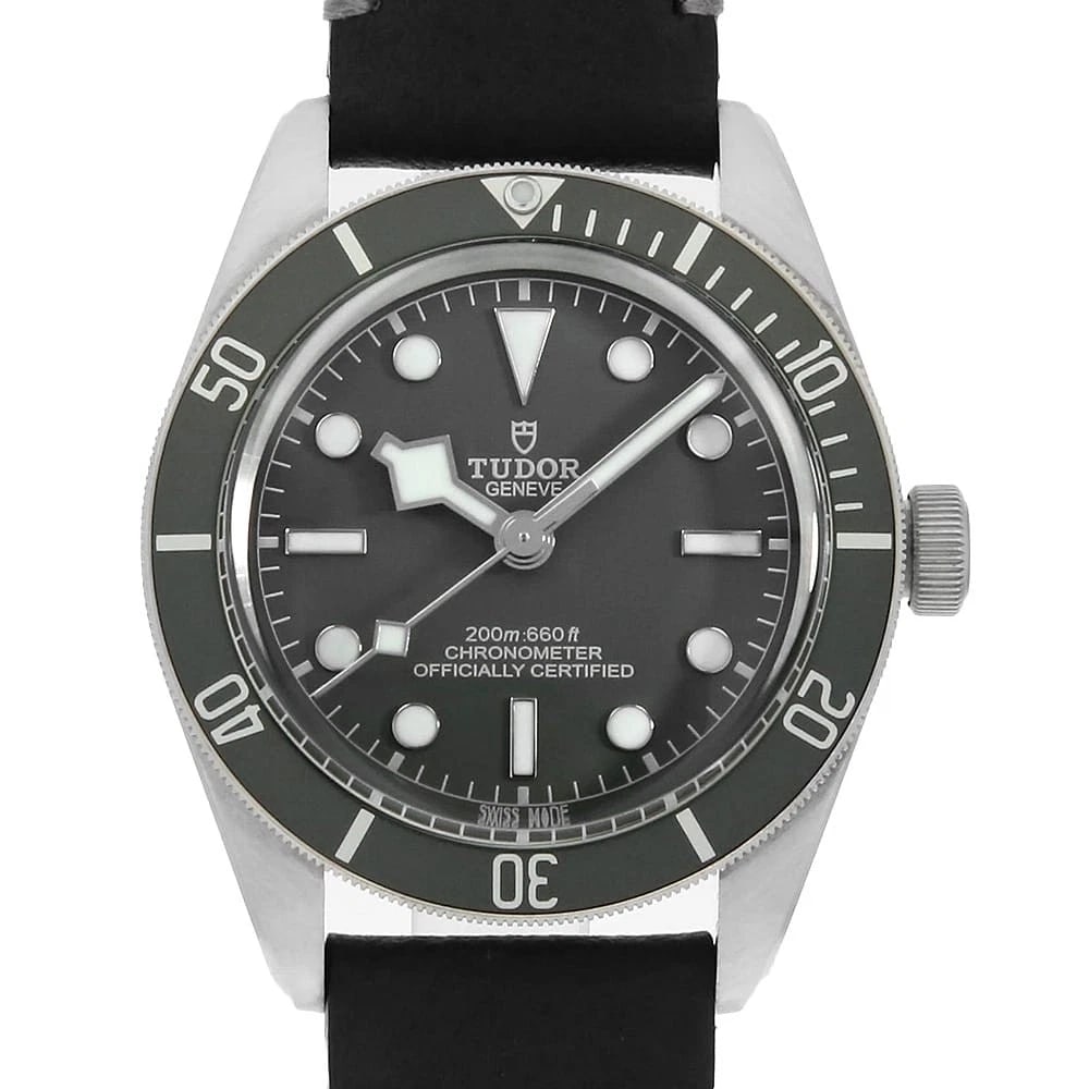 TUDOR BLACK CALFSKIN WATCH (1 of 3)
