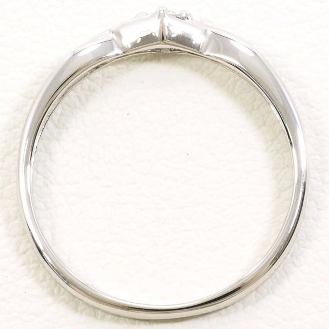 PLATINUM 900 RING WITH DIAMOND - 2