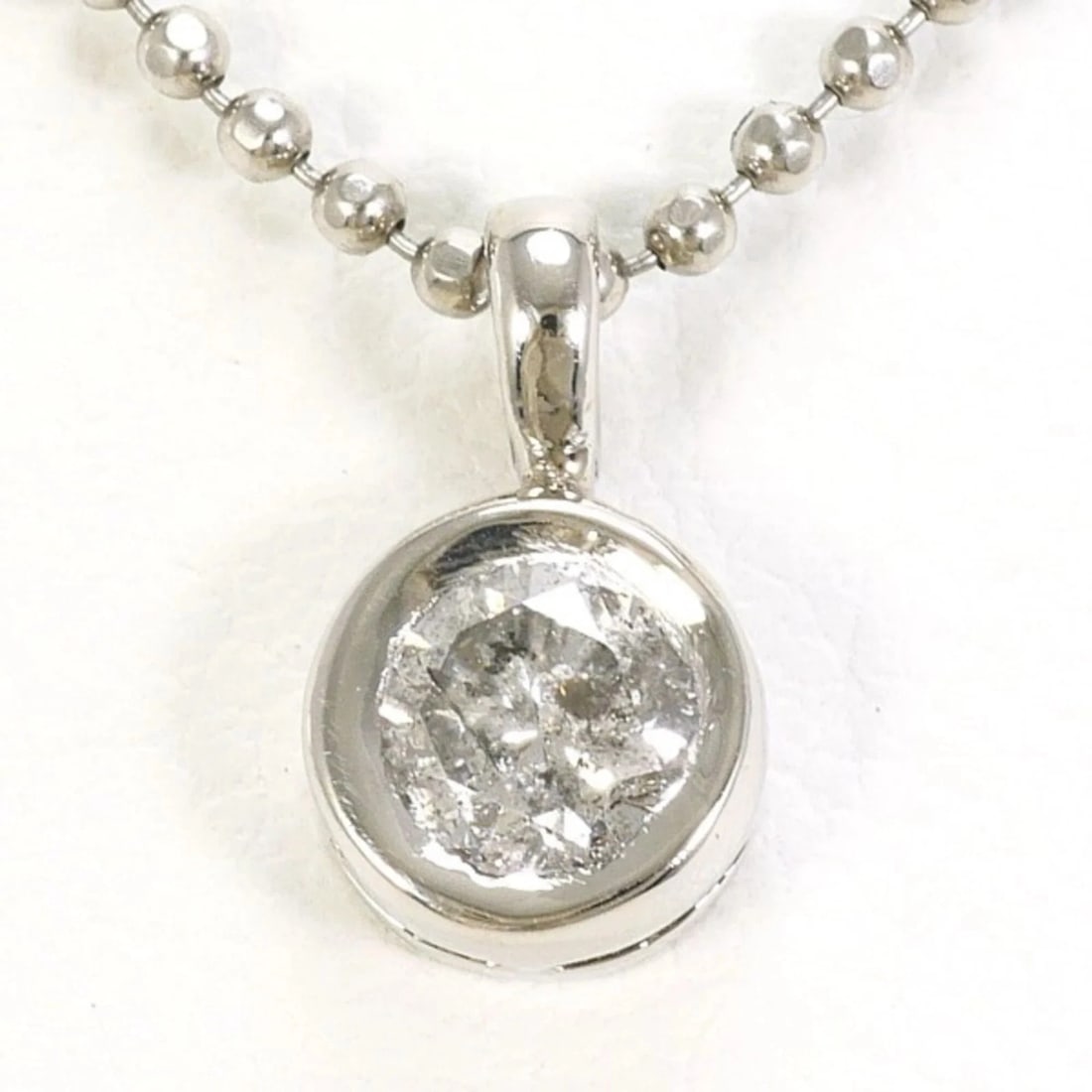 PLATINUM 900/850 NECKLACE WITH DIAMOND (1 of 2)