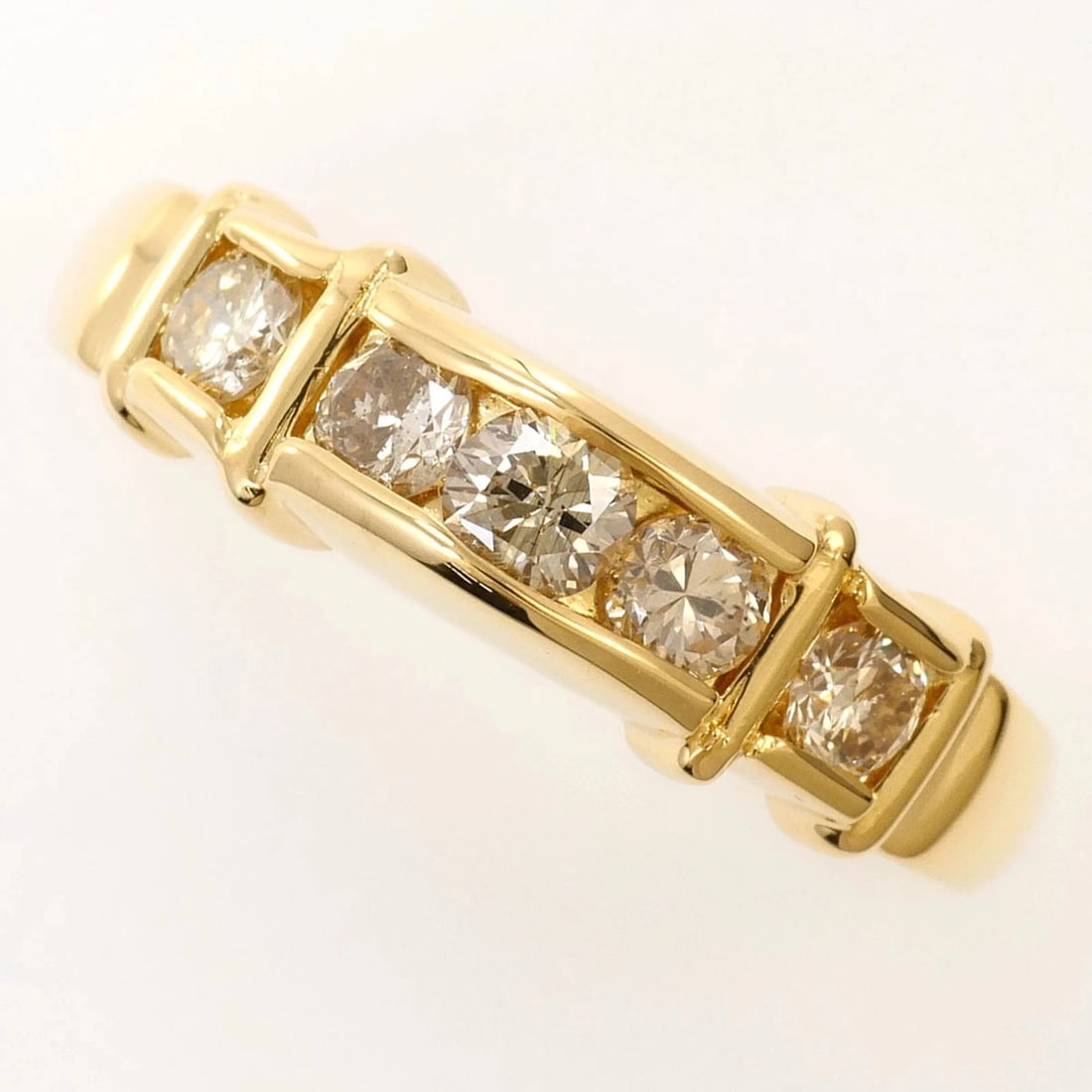 18K YELLOW GOLD RING WITH BROWN DIAMOND: 18K Yellow Gold Ring with Brown Diamond Brand: Unbranded Type/Style: Band ring Material: Yellow gold (18K), Main Stone natural Color: YG Size: US6 Accessories: None Accessories Notice: When
