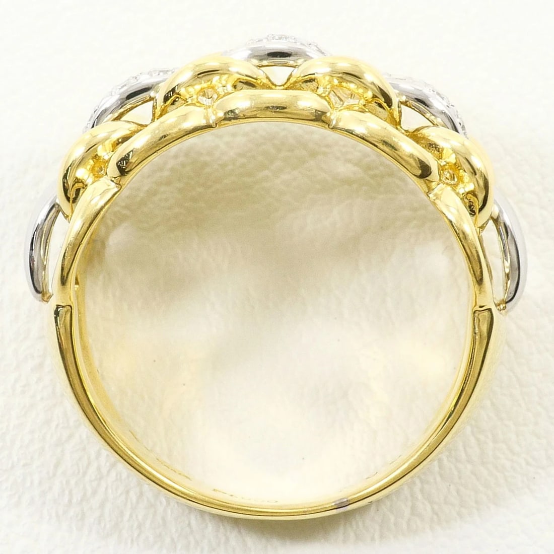 PT900 PLATINUM 18K YELLOW GOLD RING - 3