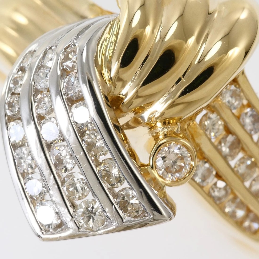 PT900 PLATINUM K18 RING DIAMOND - 2