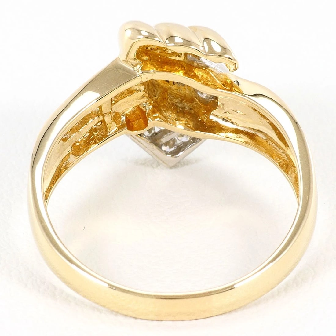 PT900 PLATINUM K18 RING DIAMOND - 4