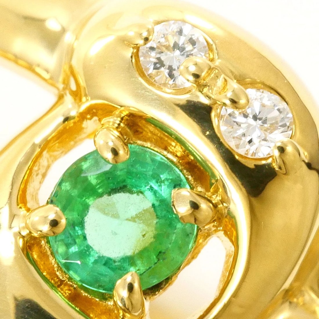 K18 18K GOLD RING EMERALD - 2