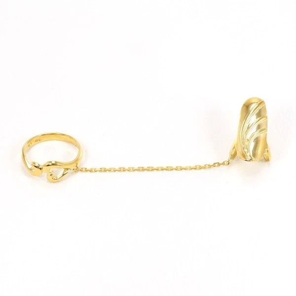 RING K18/YELLOW GOLD: Ring K18/Yellow Gold Brand: No Brand Type/Style: Ring Material: K18/Yellow Gold, Color: Yellow Gold Size: US 4 5/8 Accessories: None Accessories Notice: When purchasing pre-owned goods, please refer