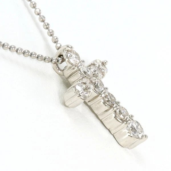NECKLACE PT900/PLATINUM: Necklace PT900/Platinum Brand: No Brand Type/Style: Necklace Material: PT900/Platinum, Main Stone Diamond Color: Silver Size: Top: Total length around 18 x 0.5" (Top and chain are not detachable)
