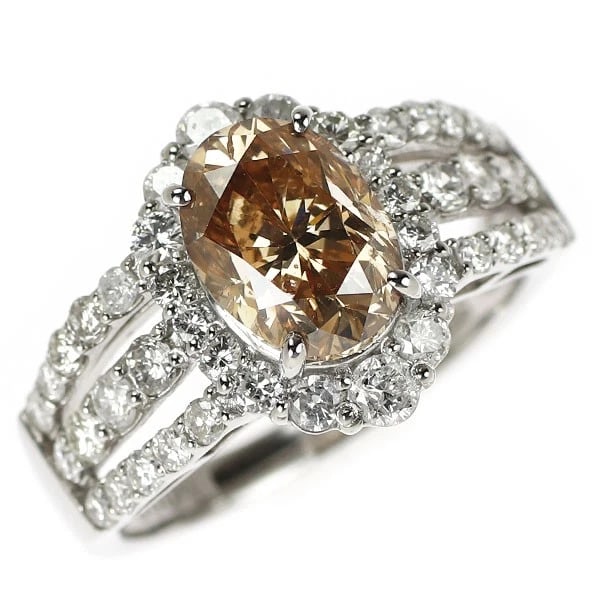 PT900 OVAL DIAMOND RING: Pt900 oval diamond ring Brand: None Type/Style: ring Material: Pt900, Color: PT Size: 5.25US Accessories: None Accessories Notice: When purchasing pre-owned goods, please refer to the photos of the