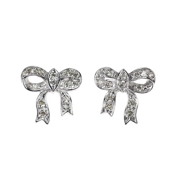 K18WG DIAMOND EARRING: K18WG diamond earring Brand: None Type/Style: piercing Material: K18WG, Color: WG Size: Length/Width/Diameter9.6 Accessories: None Accessories Notice: When purchasing pre-owned goods, please refer to