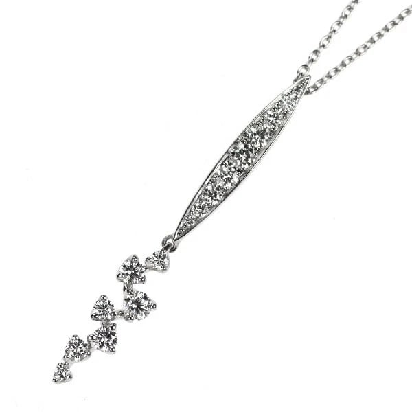 K18WG DIAMOND PENDANT NECKLACE: K18WG Diamond Pendant Necklace Brand: None Type/Style: pendant necklace Material: K18WG, Color: WG Size: Necklace: Chain Length ?46 Length/Width/Diameter40.7 Accessories: None Accessories Notice: