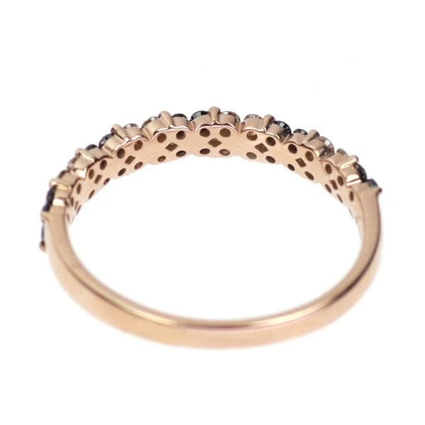 K18PG BLACK/COLORLESS DIAMOND RING - 2