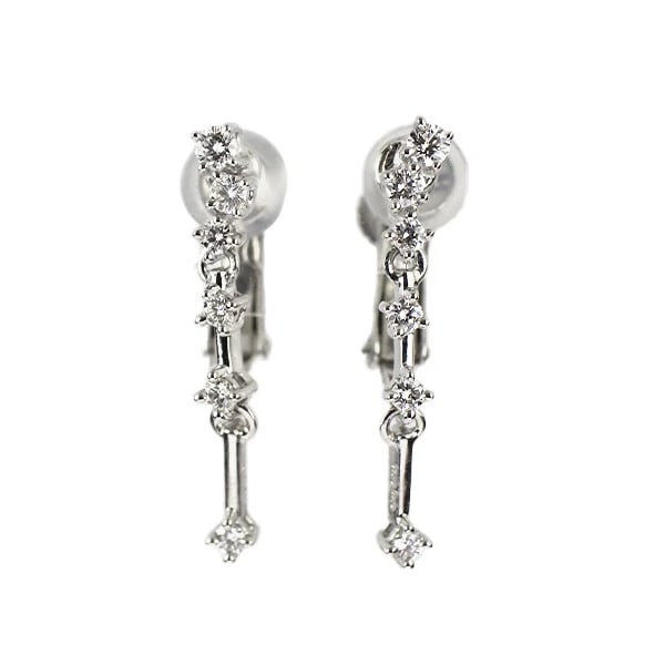 TASAKI PEARL K18WG DIAMOND EARRINGS: Tasaki Pearl K18WG Diamond Earrings Brand: Tasaki Pearl Type/Style: earring Material: K18WG, Color: WG Size: Length/Width/Diameter22.3 Accessories: None Accessories Notice: When purchasing pre-owned