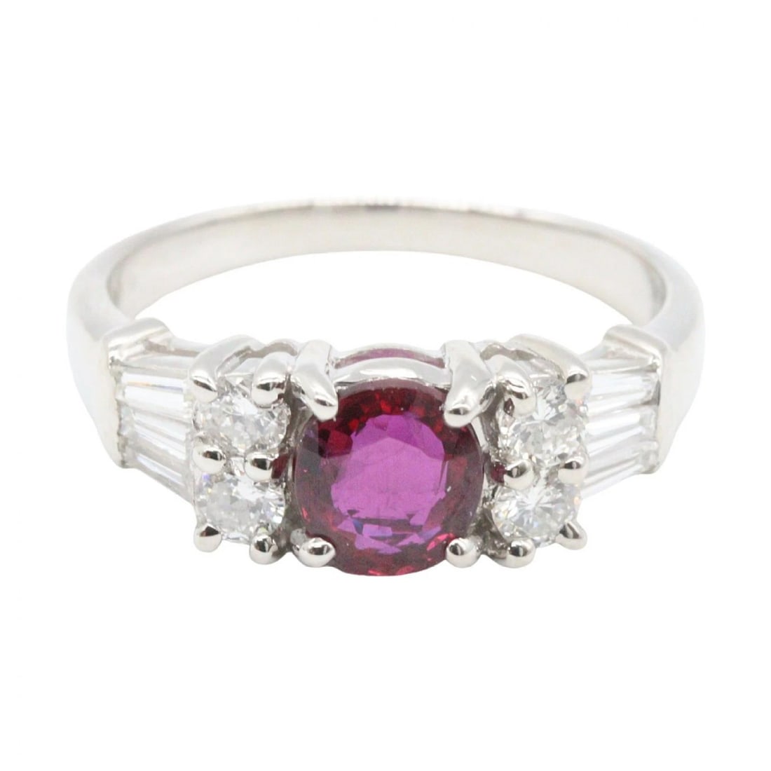 JEWELRY RUBY DIAMOND RING PT900 - 2