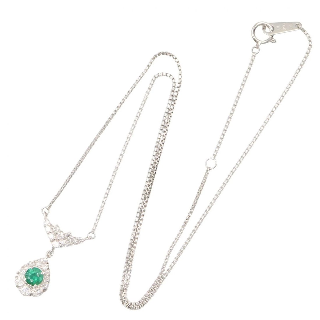 JEWELRY EMERALD DIAMOND NECKLACE - 2