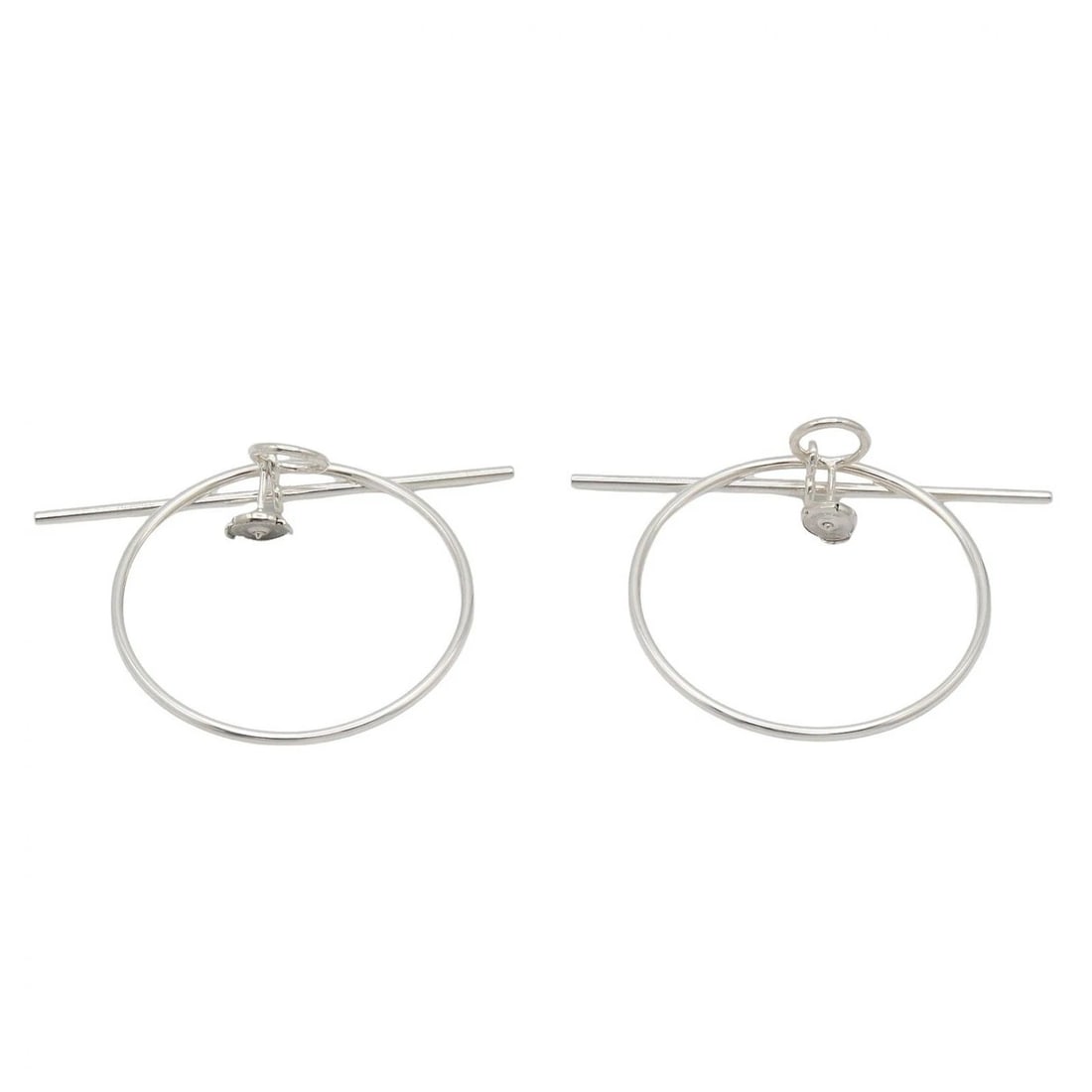 HERMES LOOP MM PIERCED EARRINGS - 2