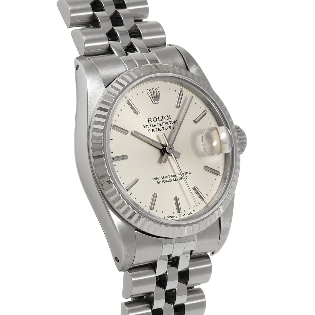 ROLEX DATEJUST SILVER WATCH - 3
