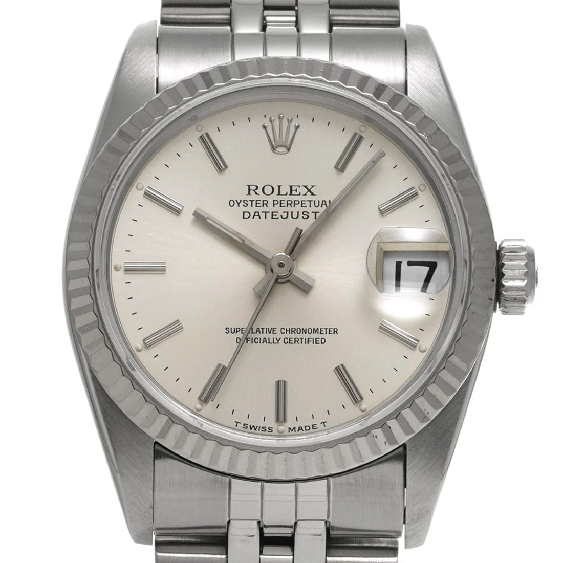 ROLEX DATEJUST SILVER WATCH - 4