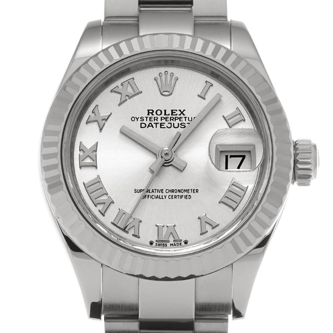 ROLEX DATEJUST SILVER WATCH - 4