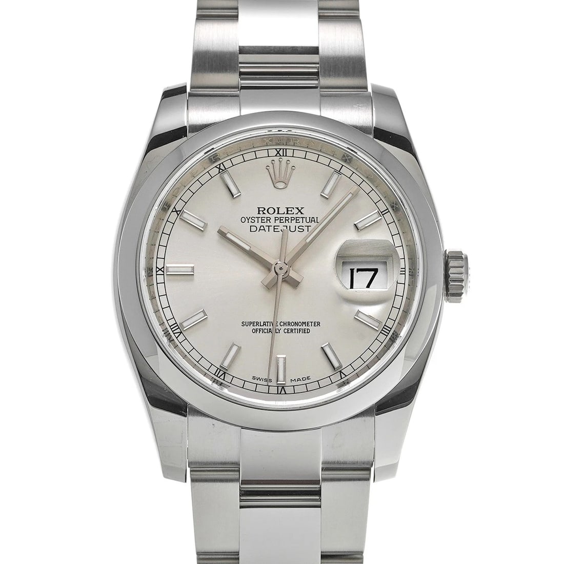 ROLEX DATEJUST SILVER WATCH: ROLEX Datejust Silver Watch Brand: ROLEX Type/Style: Wristwatch Material: Band Material Stainless steel, Case Material Stainless steel Color: Dial Color Silver Size: ?Case? H/about 36mm W/about 36mm