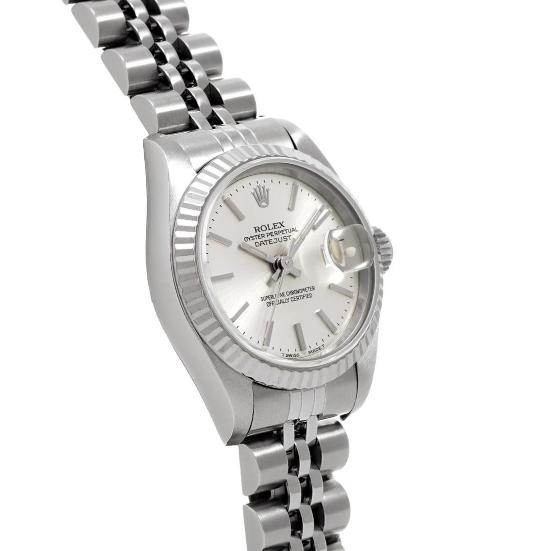 ROLEX DATEJUST SILVER WATCH - 3
