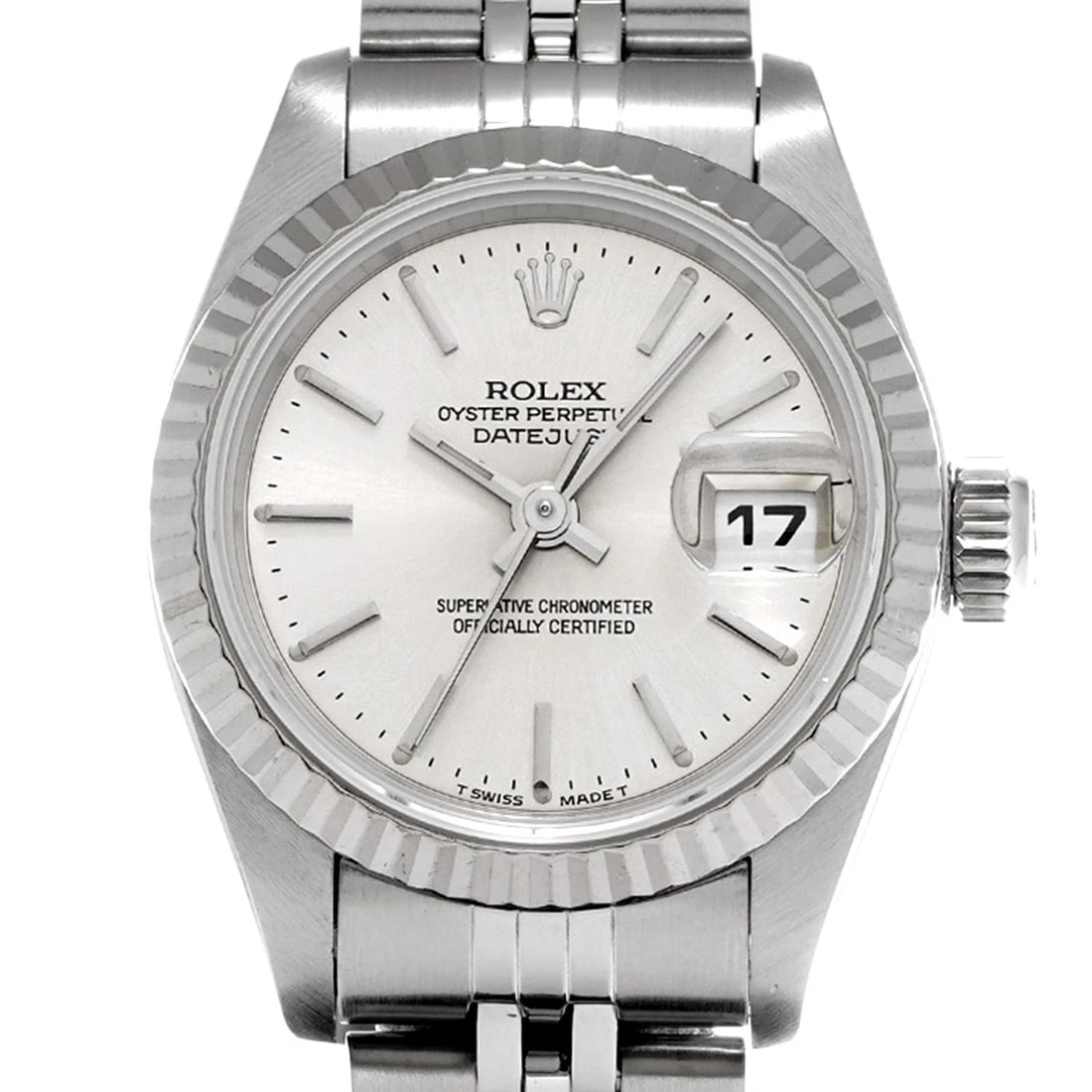 ROLEX DATEJUST SILVER WATCH - 4
