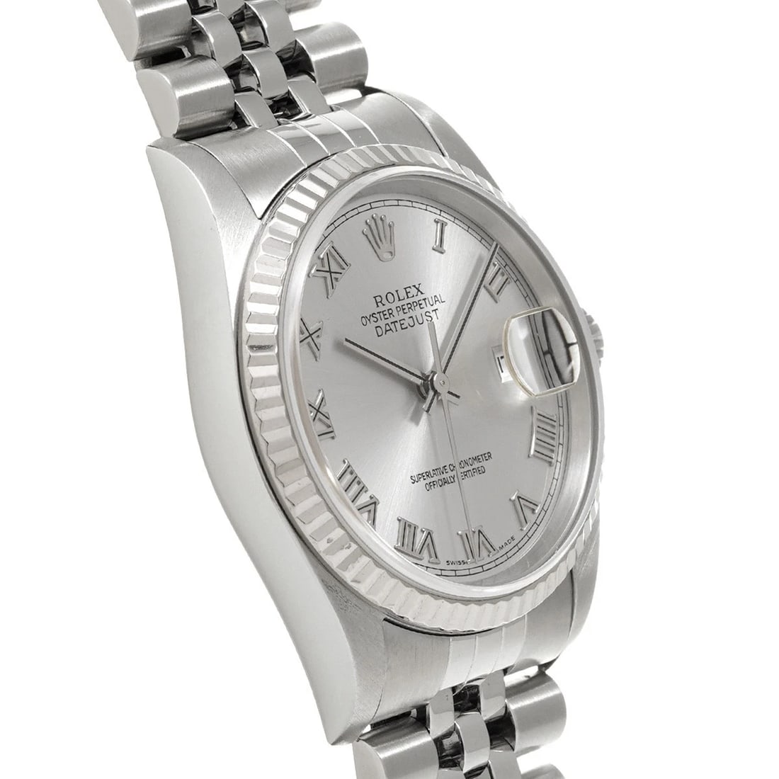 ROLEX DATEJUST SILVER WATCH - 3