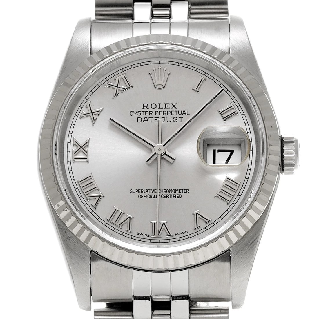 ROLEX DATEJUST SILVER WATCH - 4