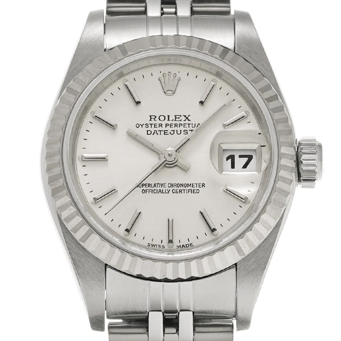 ROLEX DATEJUST SILVER WATCH - 4