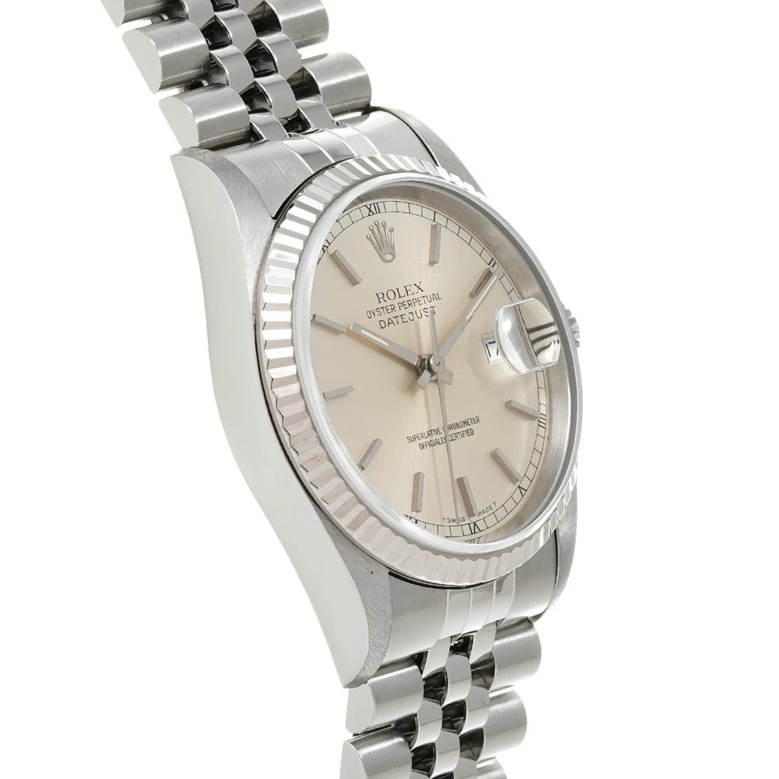 ROLEX DATEJUST SILVER WATCH - 3