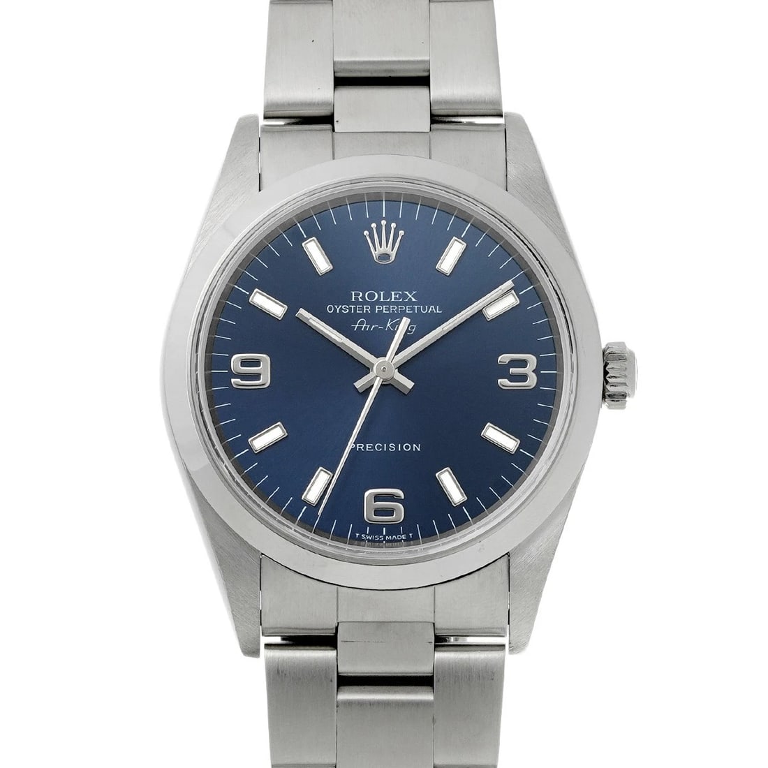 ROLEX AIR-KING BLUE WATCH: ROLEX Air-King blue Watch Brand: ROLEX Type/Style: Wristwatch Material: Band Material Stainless steel, Case Material Stainless steel Color: Dial Color blue Size: ?Case? H/about 34mm W/about 34mm