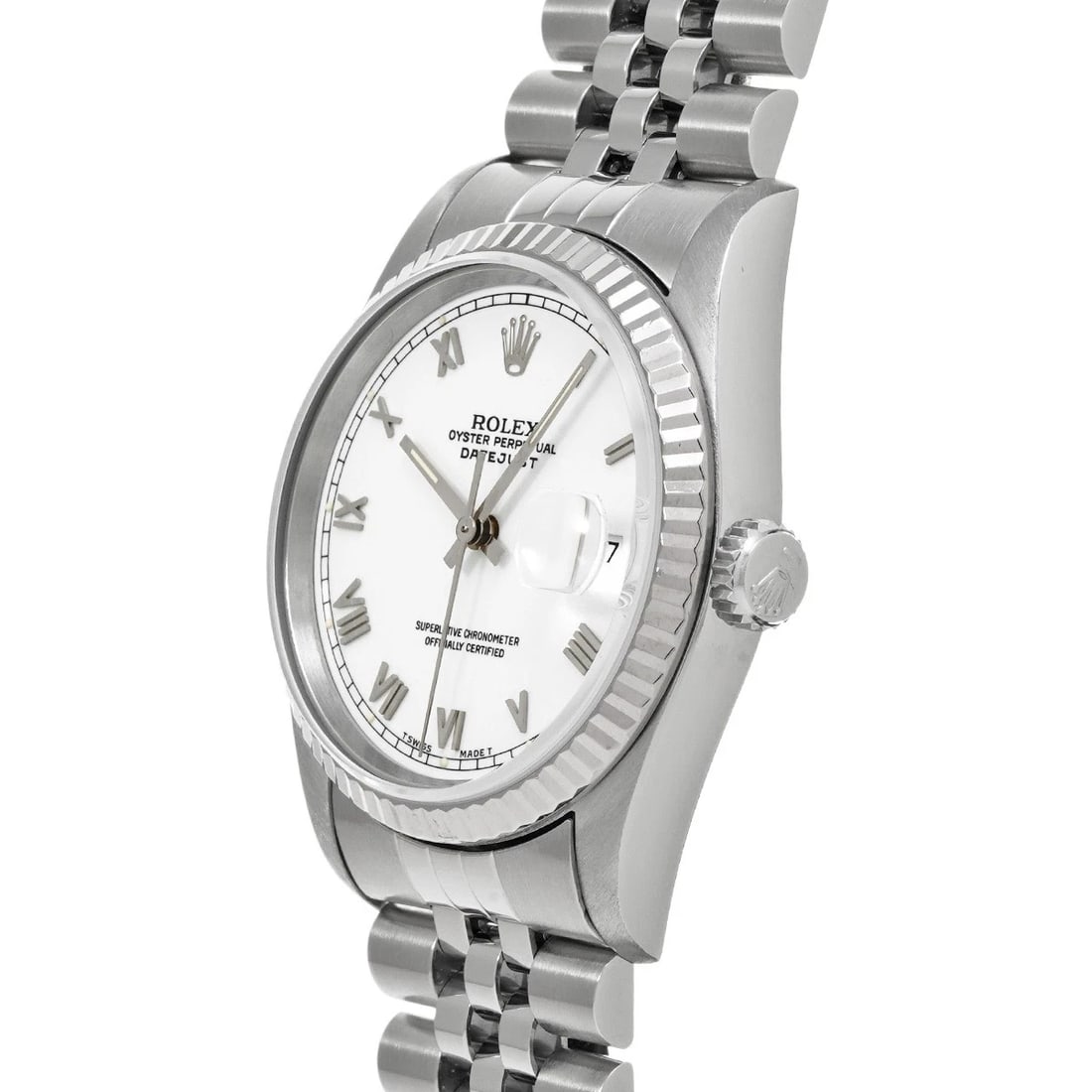 ROLEX DATEJUST WHITE WATCH - 2