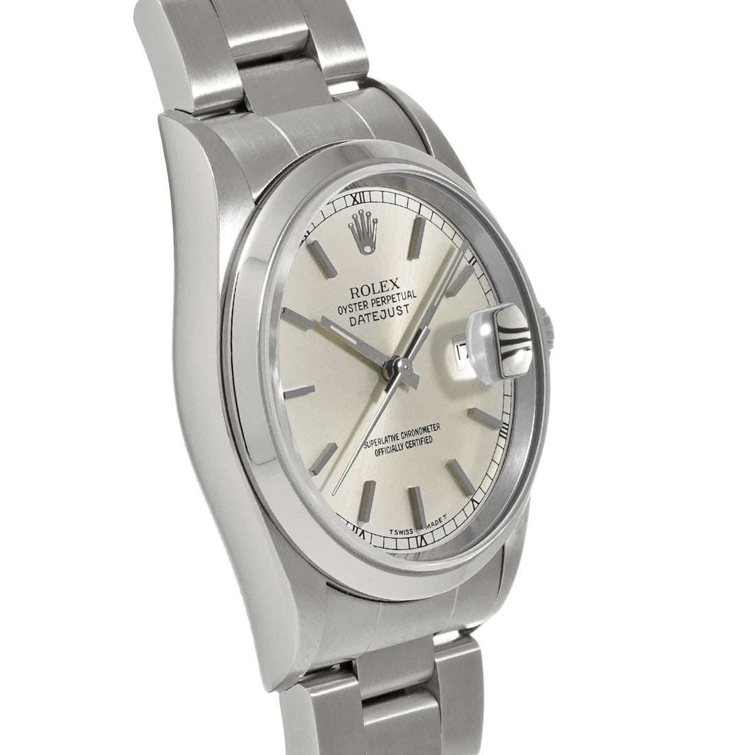 ROLEX DATEJUST SILVER WATCH - 3
