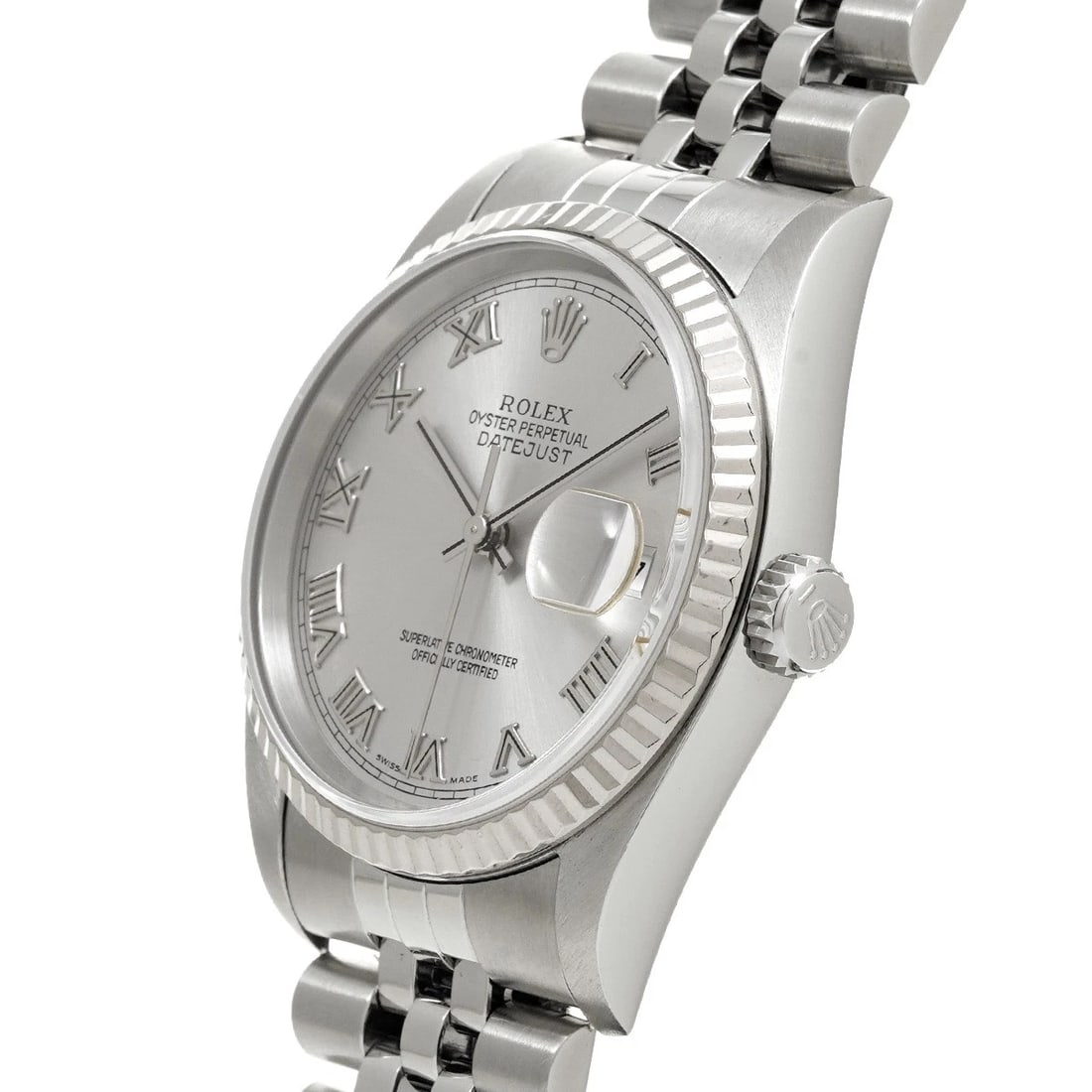 ROLEX DATEJUST SILVER WATCH - 2