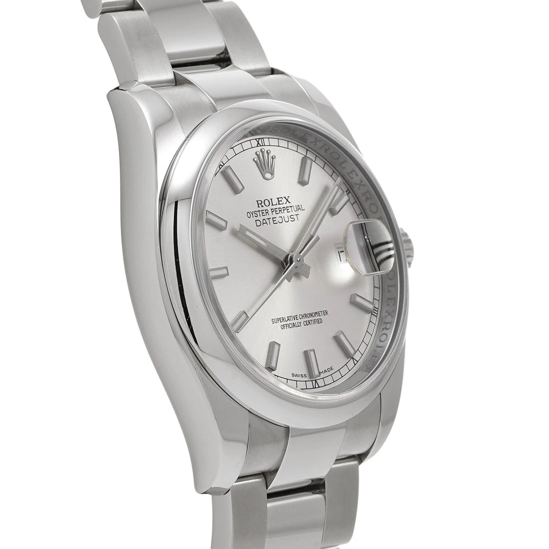 ROLEX DATEJUST SILVER WATCH - 3