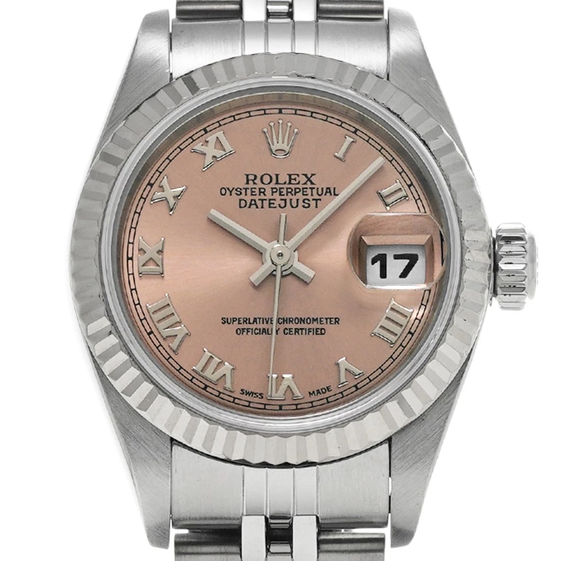ROLEX DATEJUST PINK WATCH - 4