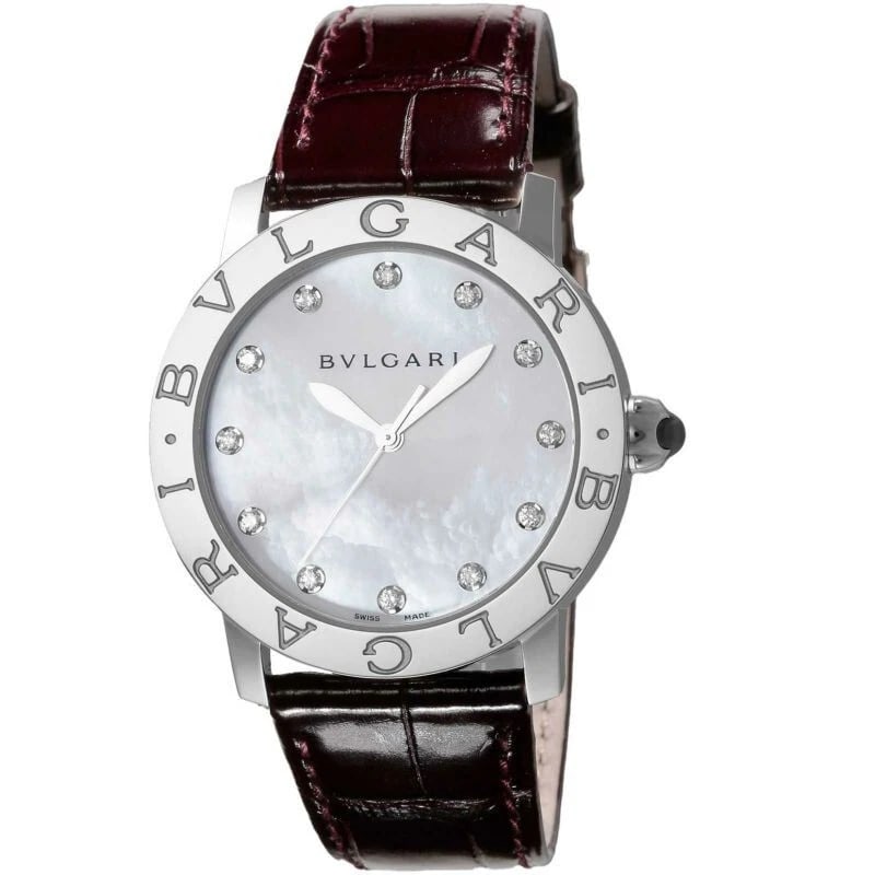 BVLGARI WATCH: Bvlgari Watch Brand: Bvlgari Type/Style: Wristwatch Material: Case Material Stainless steel Color: White pearl Size: Case diameter: 37?37?8(mm) Wrist size: 13.5-17.5(cm) Accessories: None Accessories