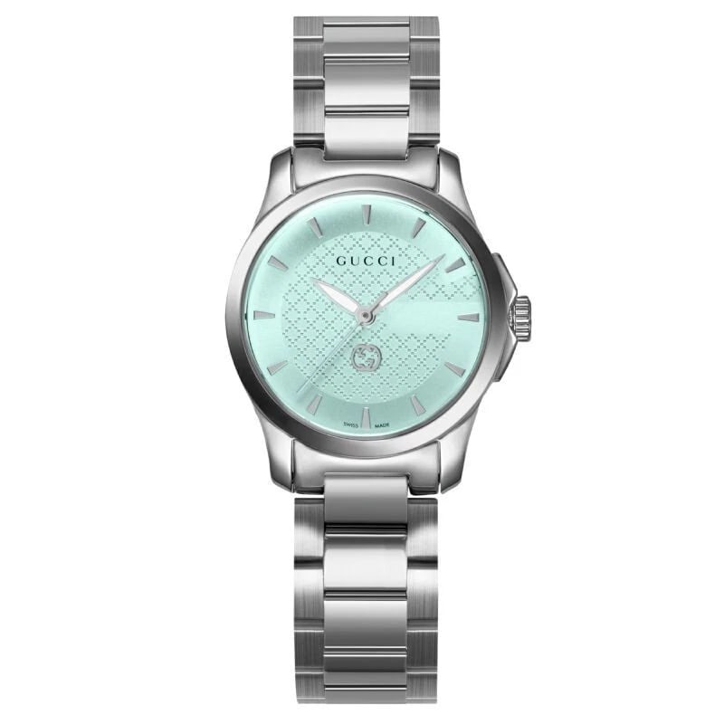 GUCCI G TIMELESS WATCH: Gucci G Timeless Watch Brand: Gucci Type/Style: Wristwatch Material: Case Material Stainless steel Color: Dial Color Green Size: Case size Approx. 27mm (excluding crown) Thickness Approx. 7mm