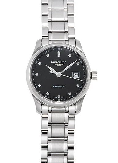 LONGINES MASTER COLLECTION BLACK WATCH: Longines Master Collection Black Watch Brand: Longines Type/Style: Wristwatch Material: Case Material MaterialSS Color: Color Black Dial Size: Case diameter 29mm Accessories: None Accessor