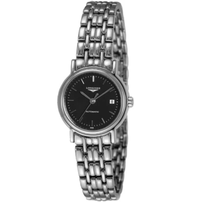 LONGINES PRESENCE WATCH: Longines Presence Watch Brand: Longines Type/Style: Wristwatch Material: Case Material Stainless steel Color: Dial Color Black Size: Case size Approx. 25mm (excluding crown) Accessories: None