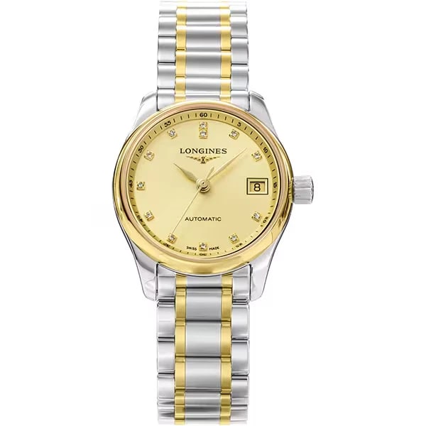 LONGINES MASTER COLLECTION WOMETAL BELT WATCH: Longines MASTER COLLECTION WoMetal Belt Watch Brand: Longines Type/Style: Wristwatch Material: Case Material Stainless steel/18K yellow gold Band: Stainless steel/18K yellow gold Color: none Size: (Ap