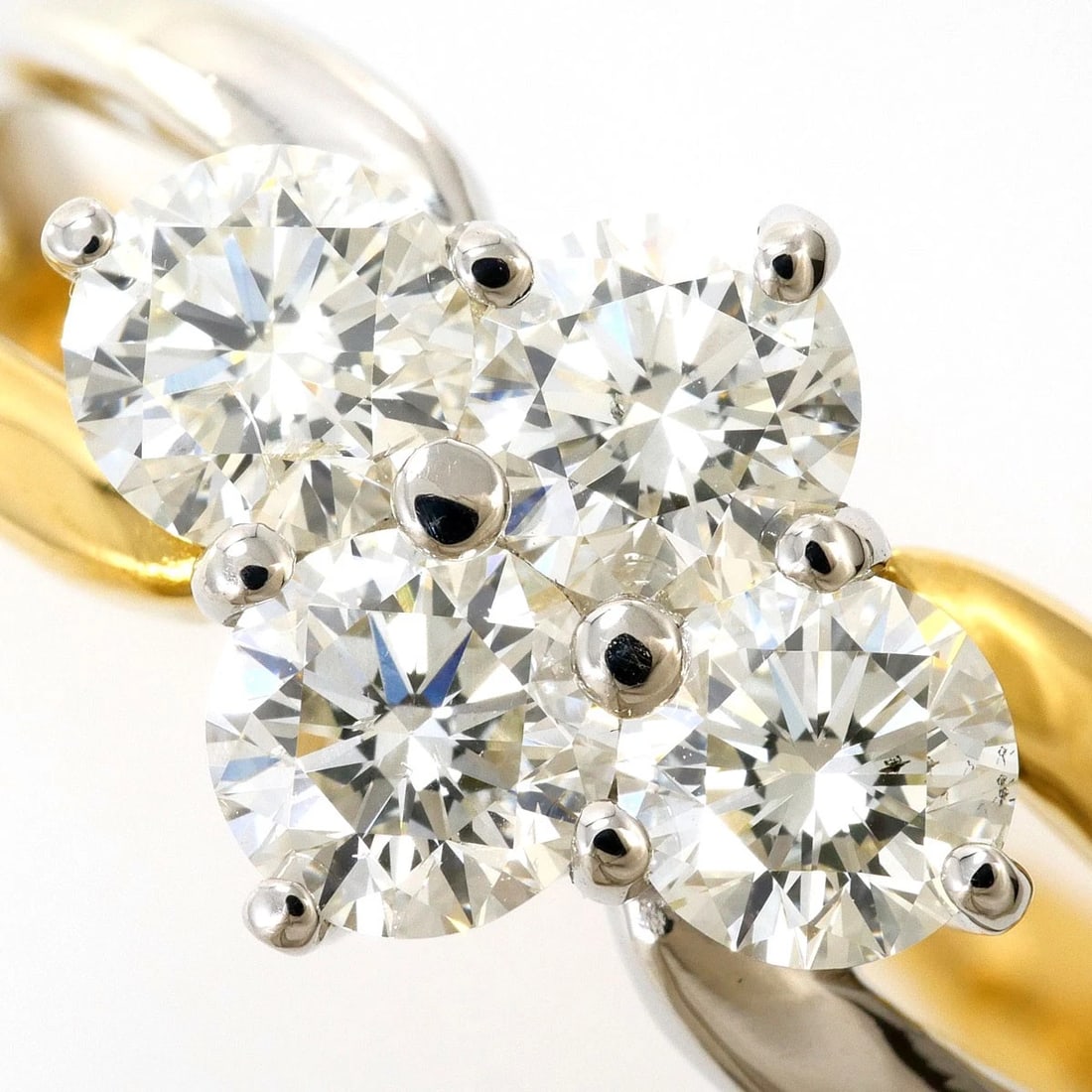 PT900 K18 RING DIAMOND - 2