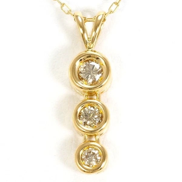 K18 NECKLACE: K18 Necklace Brand: No Brand Type/Style: Necklace Material: K18/Yellow Gold, Main Stone Natural Color: Yellow Gold Size: Top: Total length around 20 x 0.2" (Top and chain are detachable), Chain:
